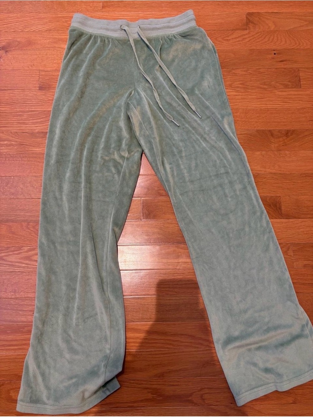 Juicy Couture Sage Green Plush Drawstring Joggers